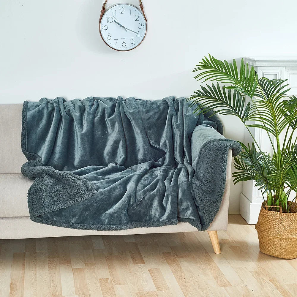 Plaid shaggy en microfibre