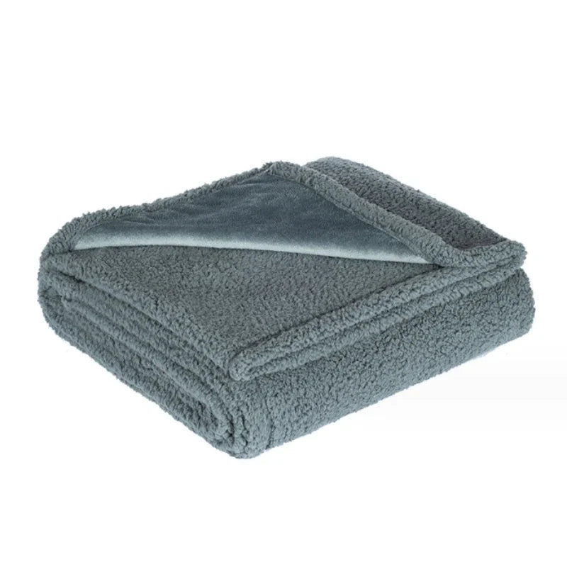Plaid shaggy en microfibre