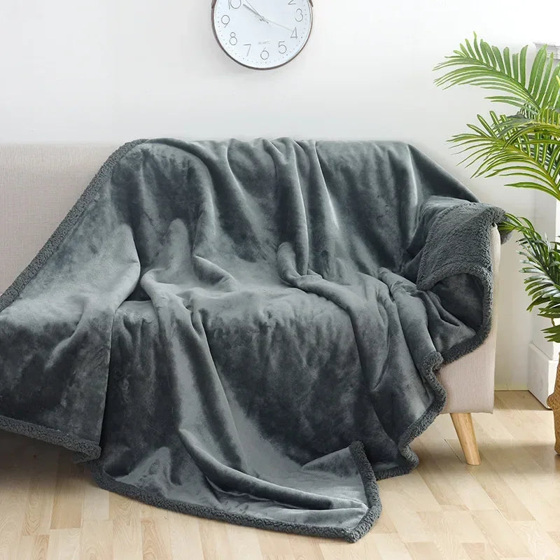 Plaid shaggy en microfibre