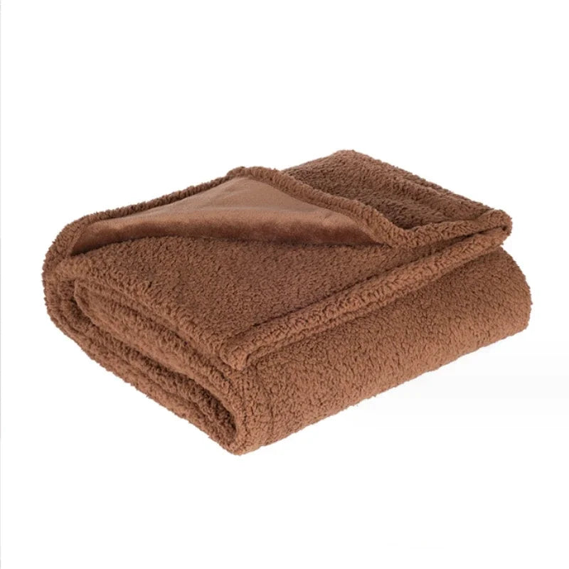 Plaid shaggy en microfibre
