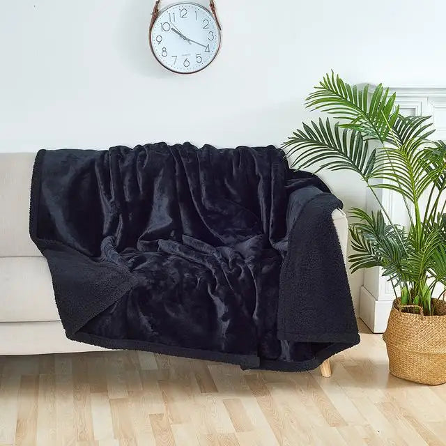 Plaid shaggy en microfibre